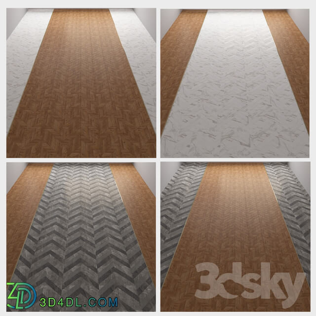 Floor coverings - Floor marble and wood 1