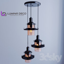 Ceiling light - _OM_ Pendant lamp Lumina Deco Capri W3 black 