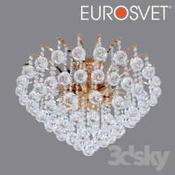 Ceiling light - OM Chandelier with crystal Eurosvet 3299_6 gold Ostiniya 