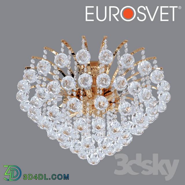 Ceiling light - OM Chandelier with crystal Eurosvet 3299_6 gold Ostiniya