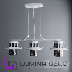 Ceiling light - _OM_ Suspended Lumina Deco Capri lamp white LDP 11327-3 _PR_ 