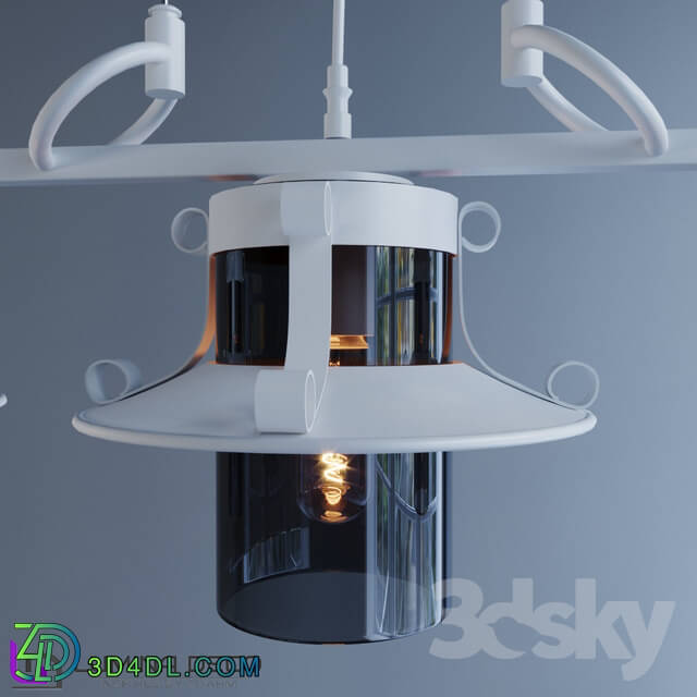 Ceiling light - _OM_ Suspended Lumina Deco Capri lamp white LDP 11327-3 _PR_