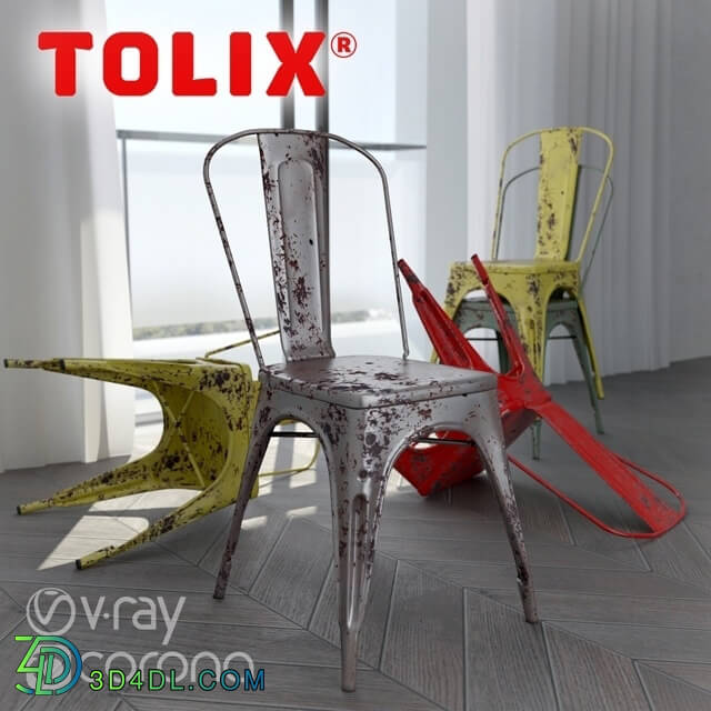 Chair - Tolix A chair _vray _ corona_