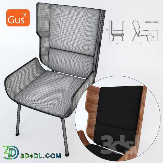 Arm chair - Gus Modern Elk Chair