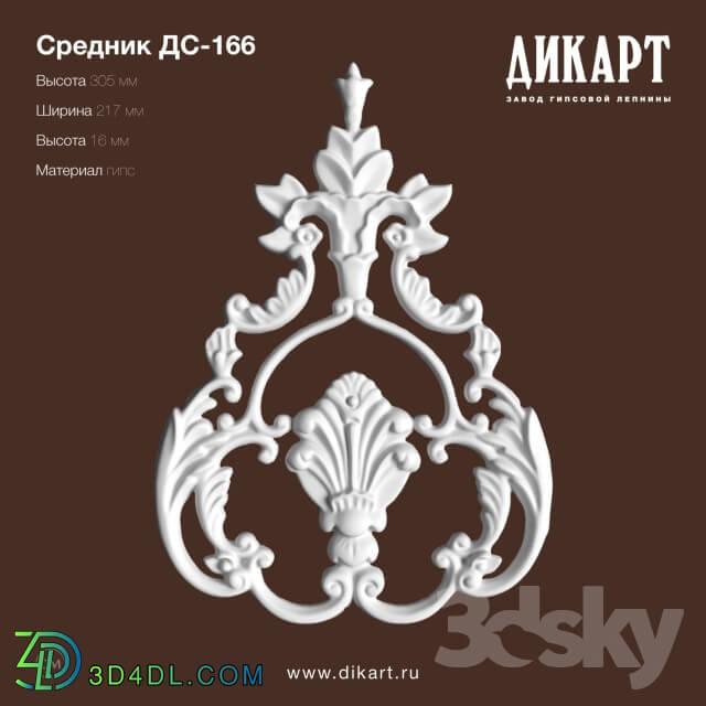 Decorative plaster - DS-166_305h217h16mm