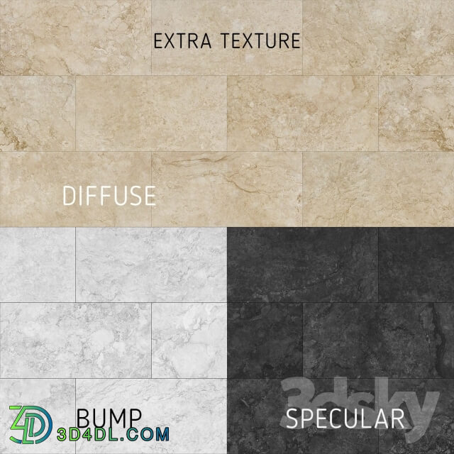 Tile - Treavertine Tile Floor _no plugin_ _ Texture