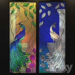Windows - Stained Glass Peacock 