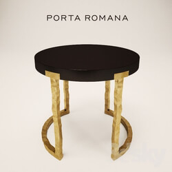 Table - Porta Romana ALBERTO OVAL DRUM TABLE 
