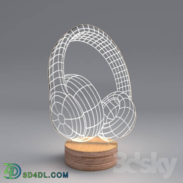 Table lamp - Headphoneslamp by Cheha