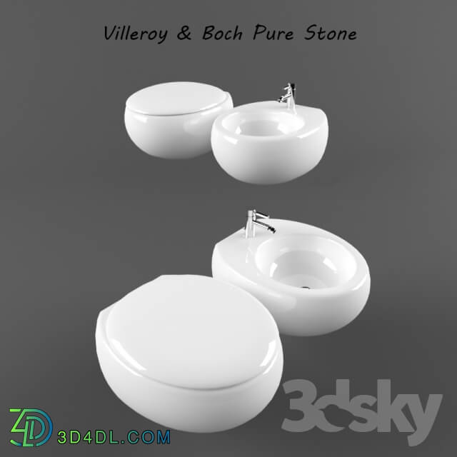 Toilet and Bidet - Villeroy _amp_ Boch Pure Stone