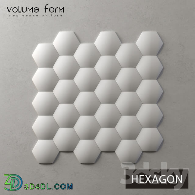 3D panel - _OM_ HEXAGON