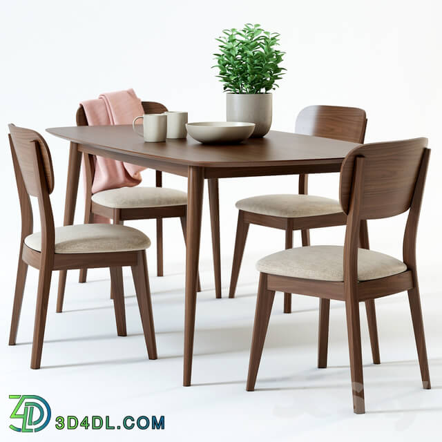 Table _ Chair - Scandinavian Designs Juneau Dining Table _ Juneau Dining Chair