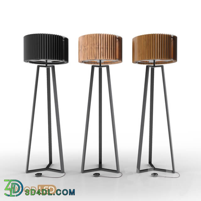 Floor lamp - Floor lamp Rotor Woodled