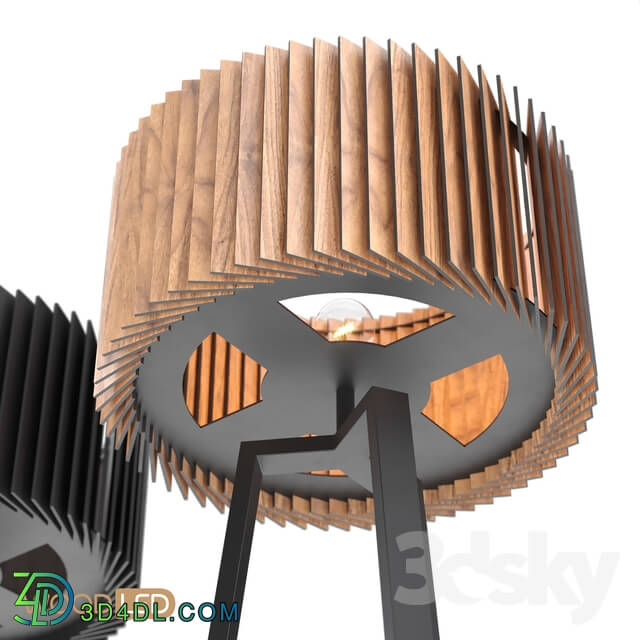 Floor lamp - Floor lamp Rotor Woodled