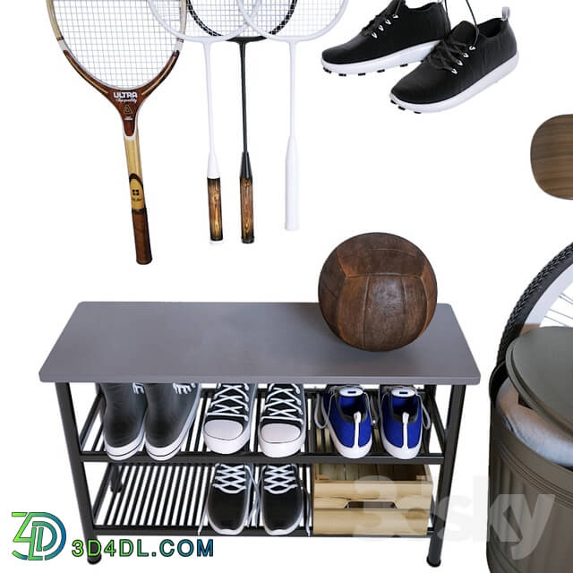 Other decorative objects - Storage of sports equipment in the hallway