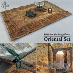 Decorative set - Oriental Series Rug and Items 