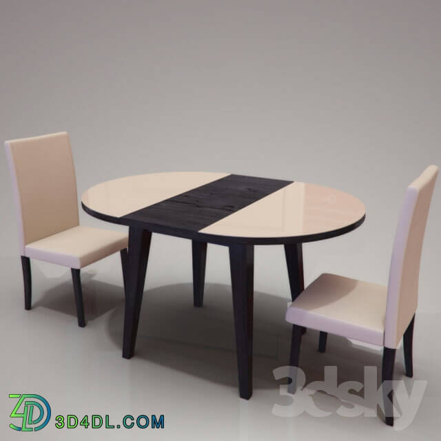 Table _ Chair - A chair and a table B211 BG Moon 95 WE BG