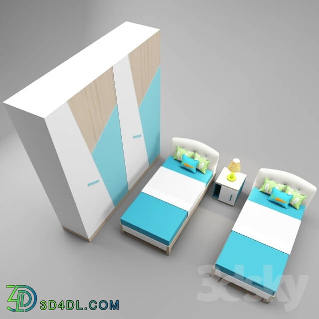 Full furniture set - Kids bed room