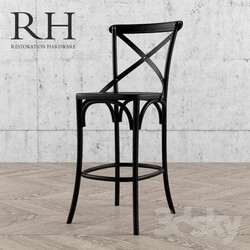 Chair - Restoration_Hardware_Madeleine_Armless_Leather_Stool 