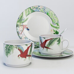 Tableware - A set of dishes _quot_Tropical_quot_ 