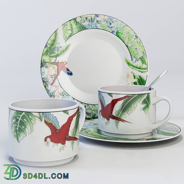 Tableware - A set of dishes _quot_Tropical_quot_