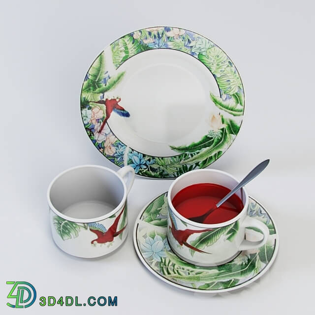 Tableware - A set of dishes _quot_Tropical_quot_