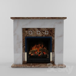 Fireplace - Fireplace with electric furnace 