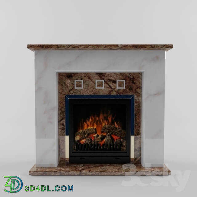 Fireplace - Fireplace with electric furnace