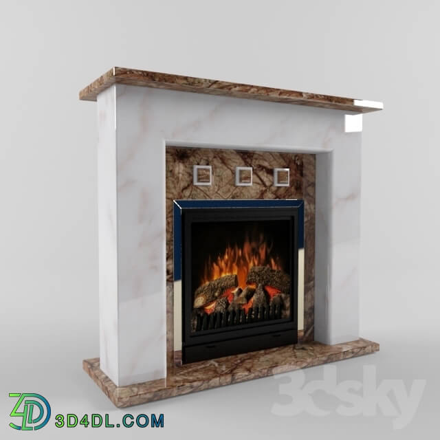 Fireplace - Fireplace with electric furnace