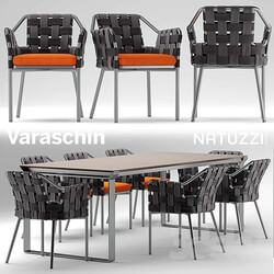 Table _ Chair - Table and chairs varaschin obi chair_ Natuzzi table 