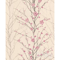 Wall covering - Graham Brown _ Vitality Floral Wallpaper_ Pink Cream_ 50-017 