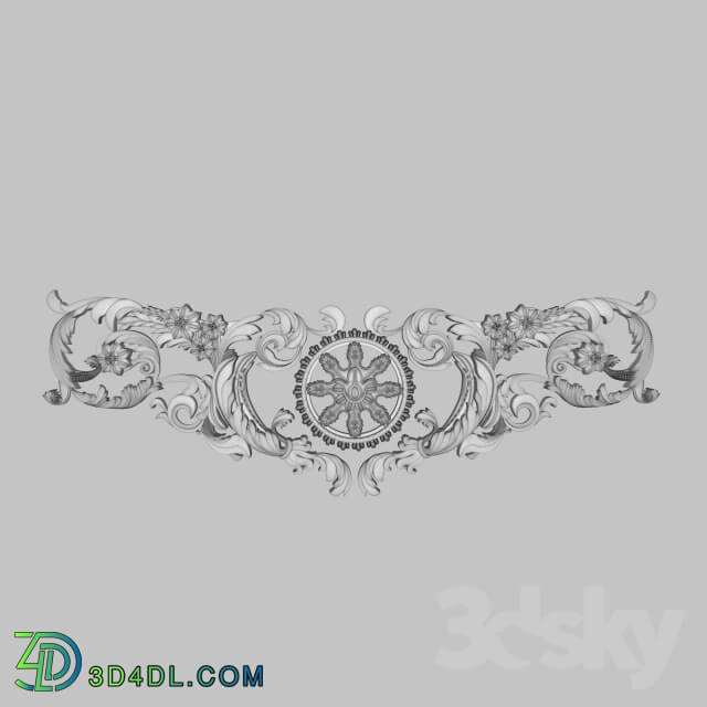 Decorative plaster - Ornament Silver B