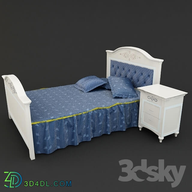 Bed - Bed and nightstand Domus mi_216