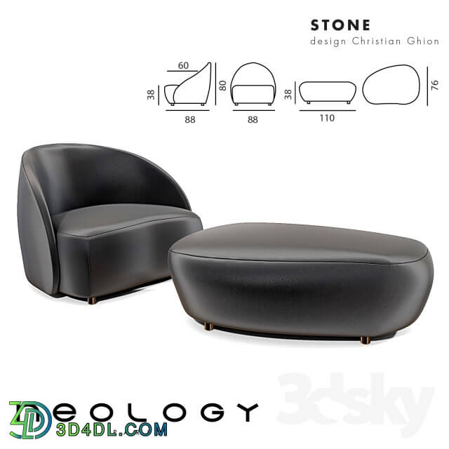 Arm chair - Neology Stone armchair