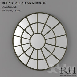 Mirror - Mirror Round Palladian Mirrors 