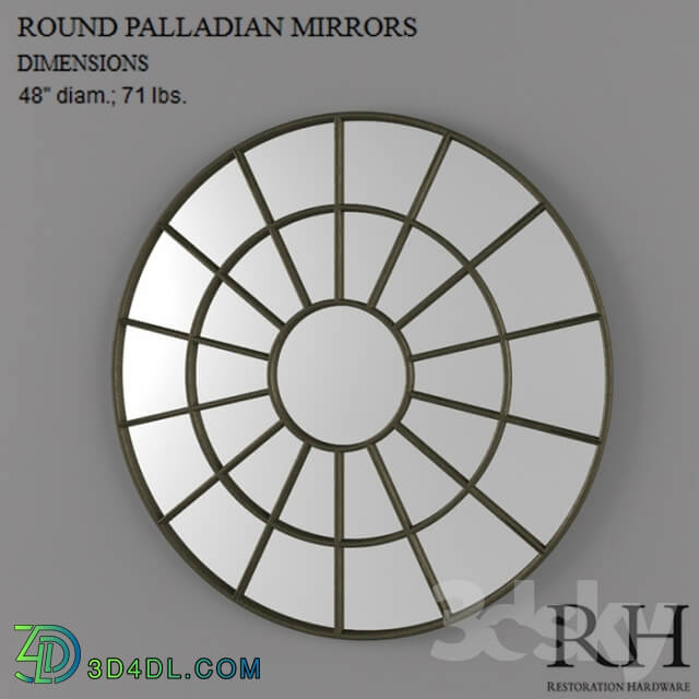 Mirror - Mirror Round Palladian Mirrors