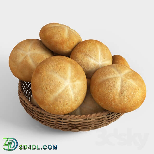 Food and drinks - Basket with buns
