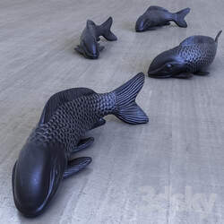 Sculpture - Sculpture fish carp 