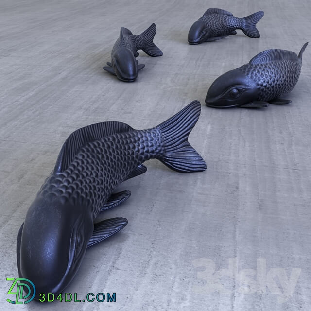 Sculpture - Sculpture fish carp