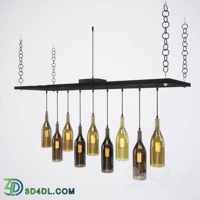 Ceiling light - Industrial Lightworks Bottles light lamp