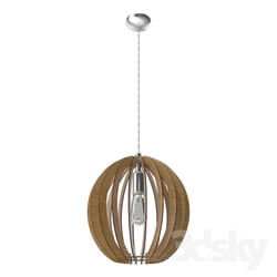 Ceiling light - 94764 Suspension COSSANO_ 1х60W _Е27__ Ø300_ steel _ wood_ maple 