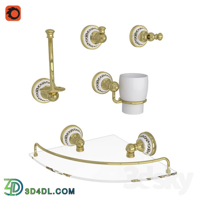 Bathroom accessories - OM Accessories Fixsen Bogema Gold for the bathroom