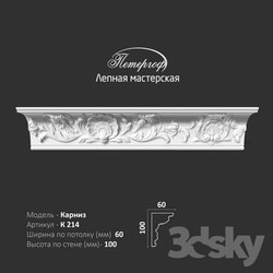 Decorative plaster - OM cornice K214 Peterhof - stucco workshop 