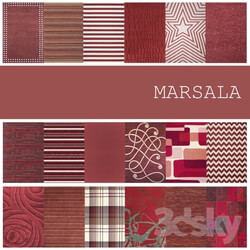 Carpets - 18 carpets in color MARSALA 