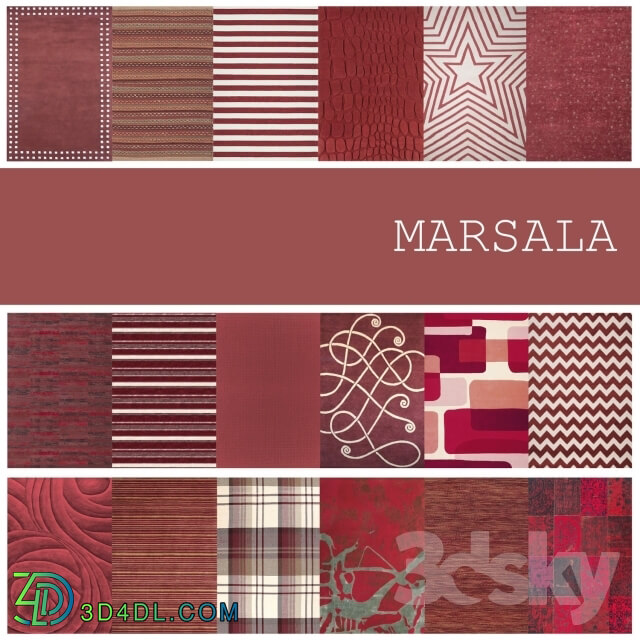 Carpets - 18 carpets in color MARSALA