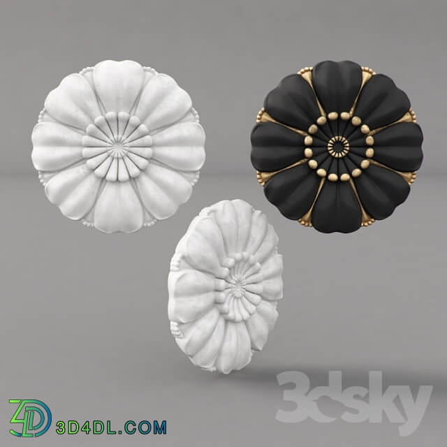 Decorative plaster - Rosette _quot_Flower 2_quot_