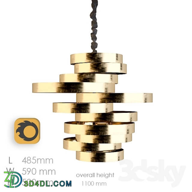 Ceiling light - Luster Golden Rings