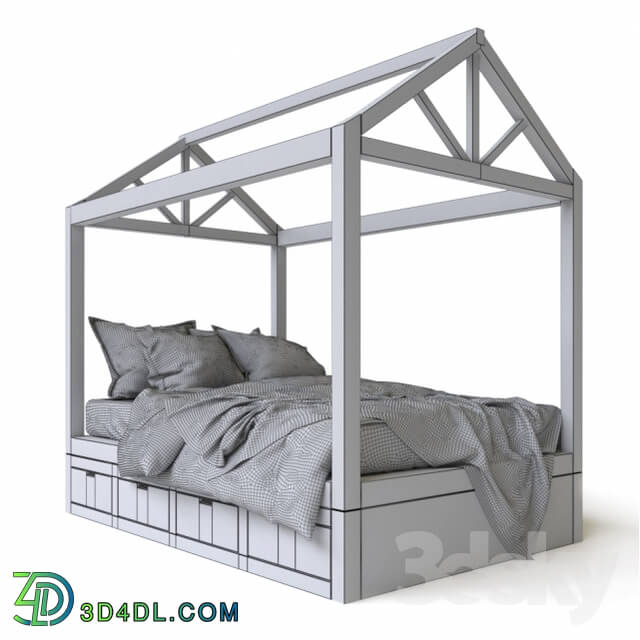 Bed - Cole framed house bed