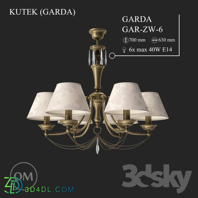 Ceiling light - KUTEK _GARDA_ GAR-ZW-6