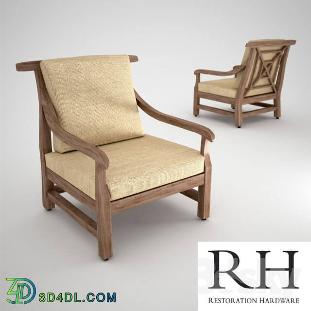 Arm chair - Garden chair RH SALTRAM LOUNGE CHAIR